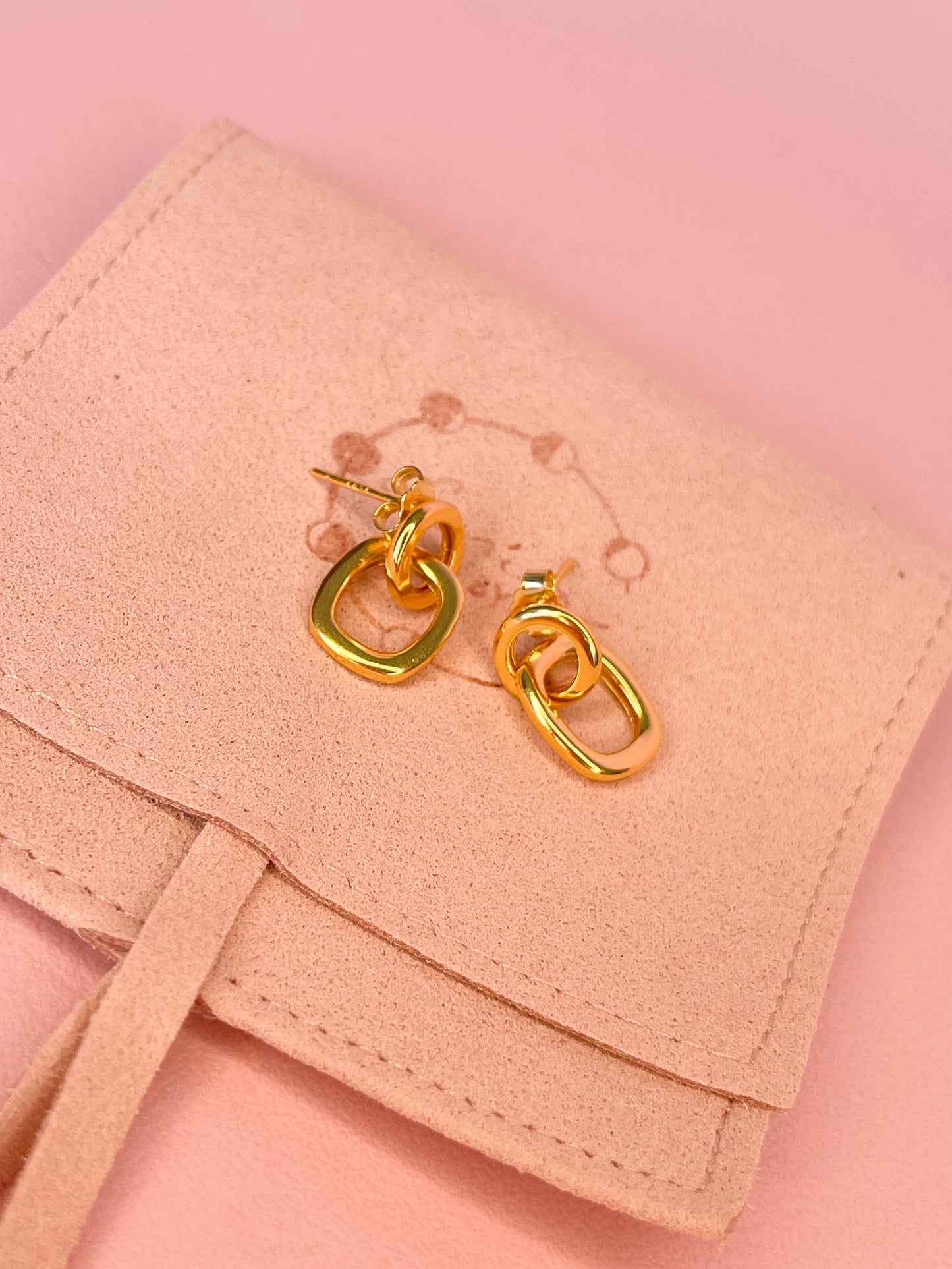 Aretes Double Trendy Plata 925