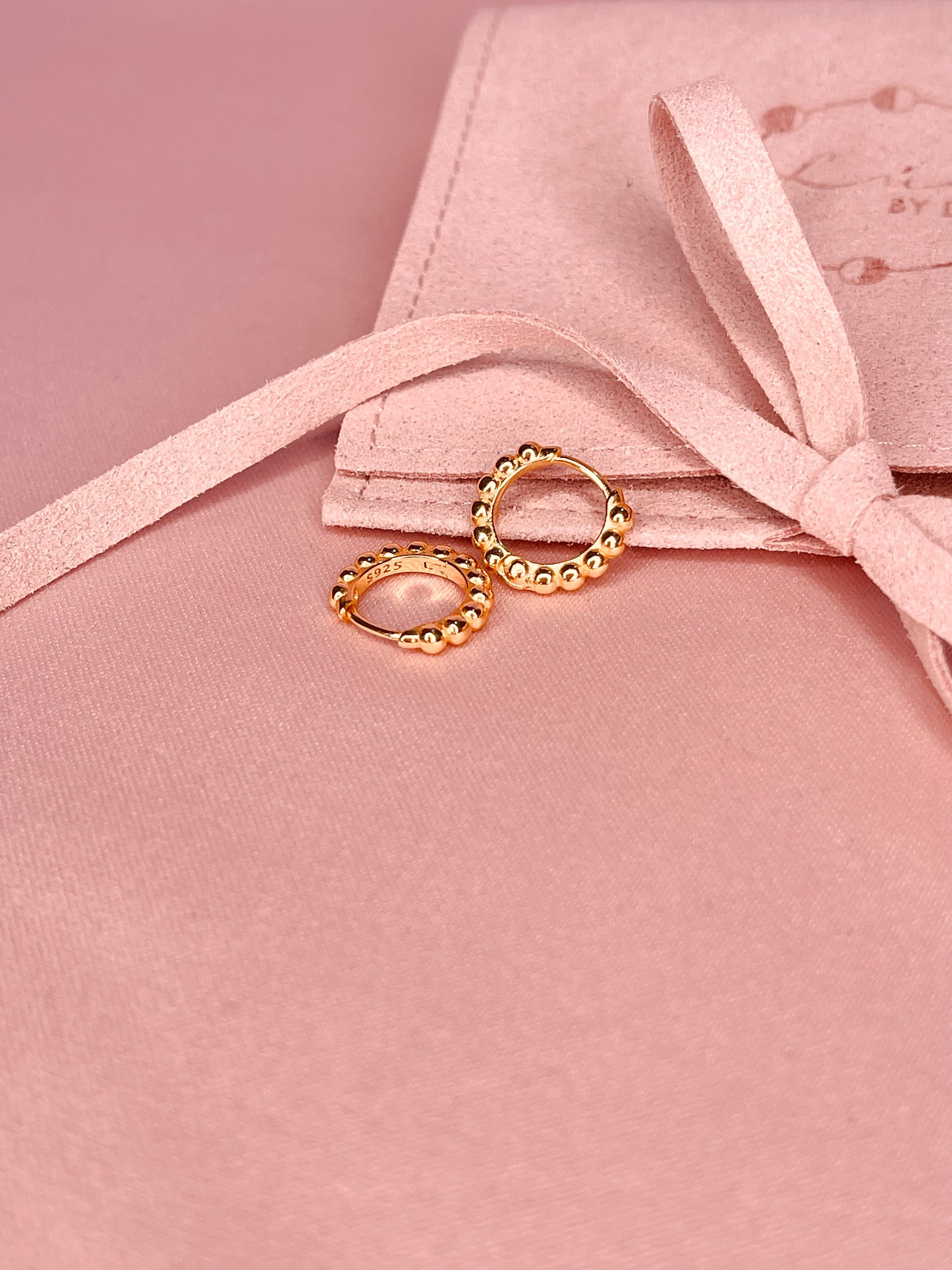 Argollas Bead Hoops Plata 925