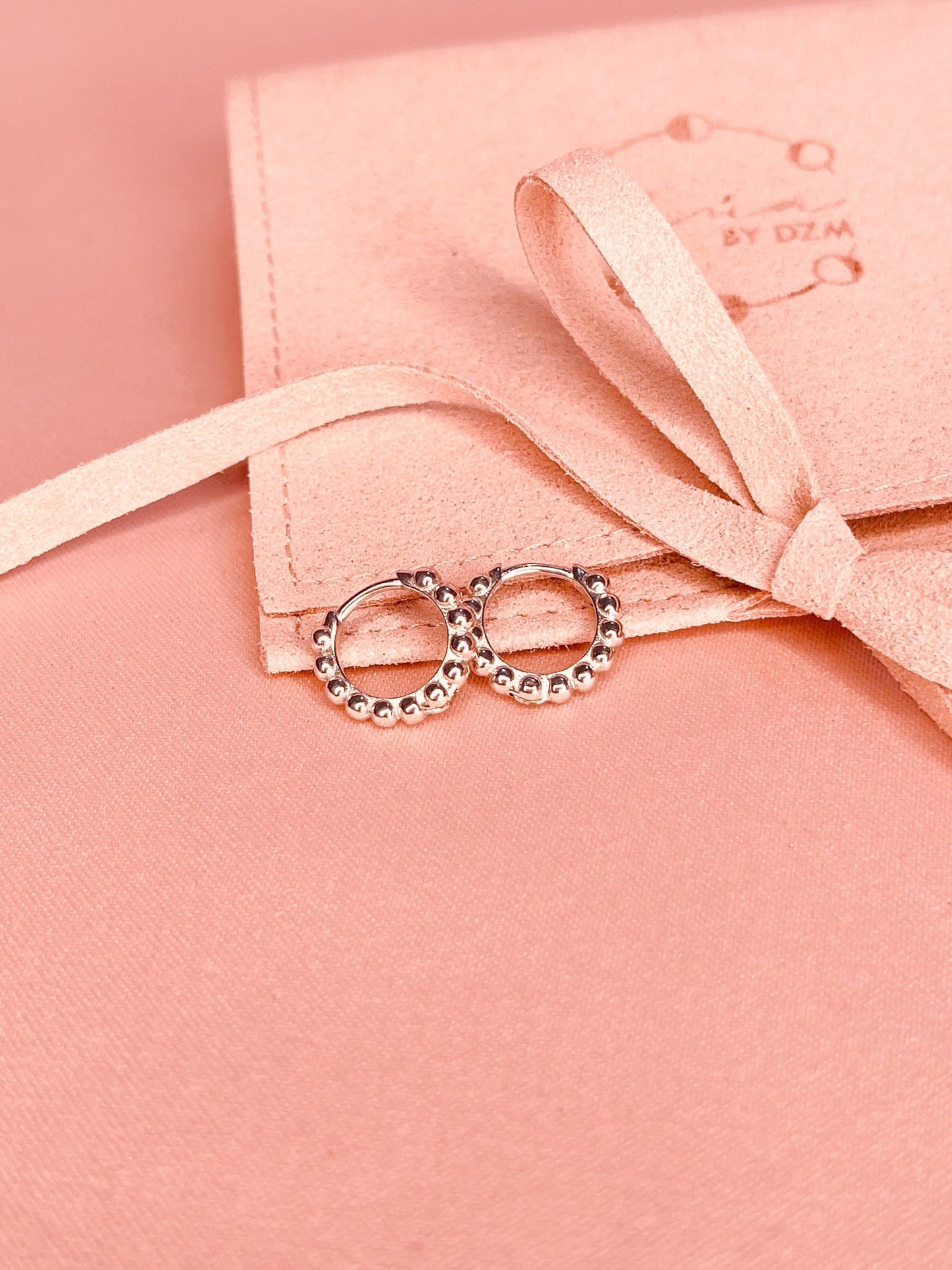 Argollas Bead Hoops Plata 925