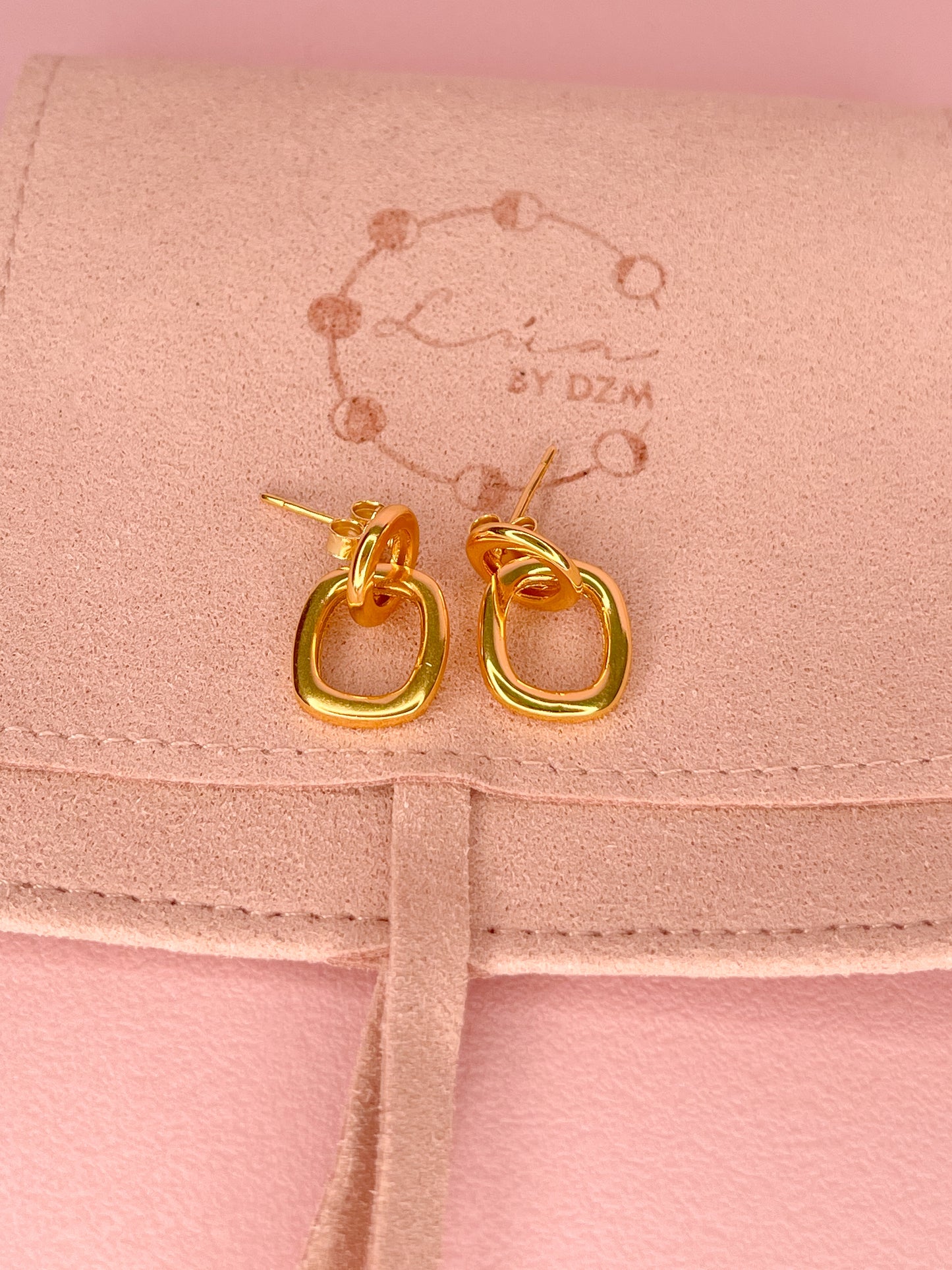 Aretes Double Trendy Plata 925