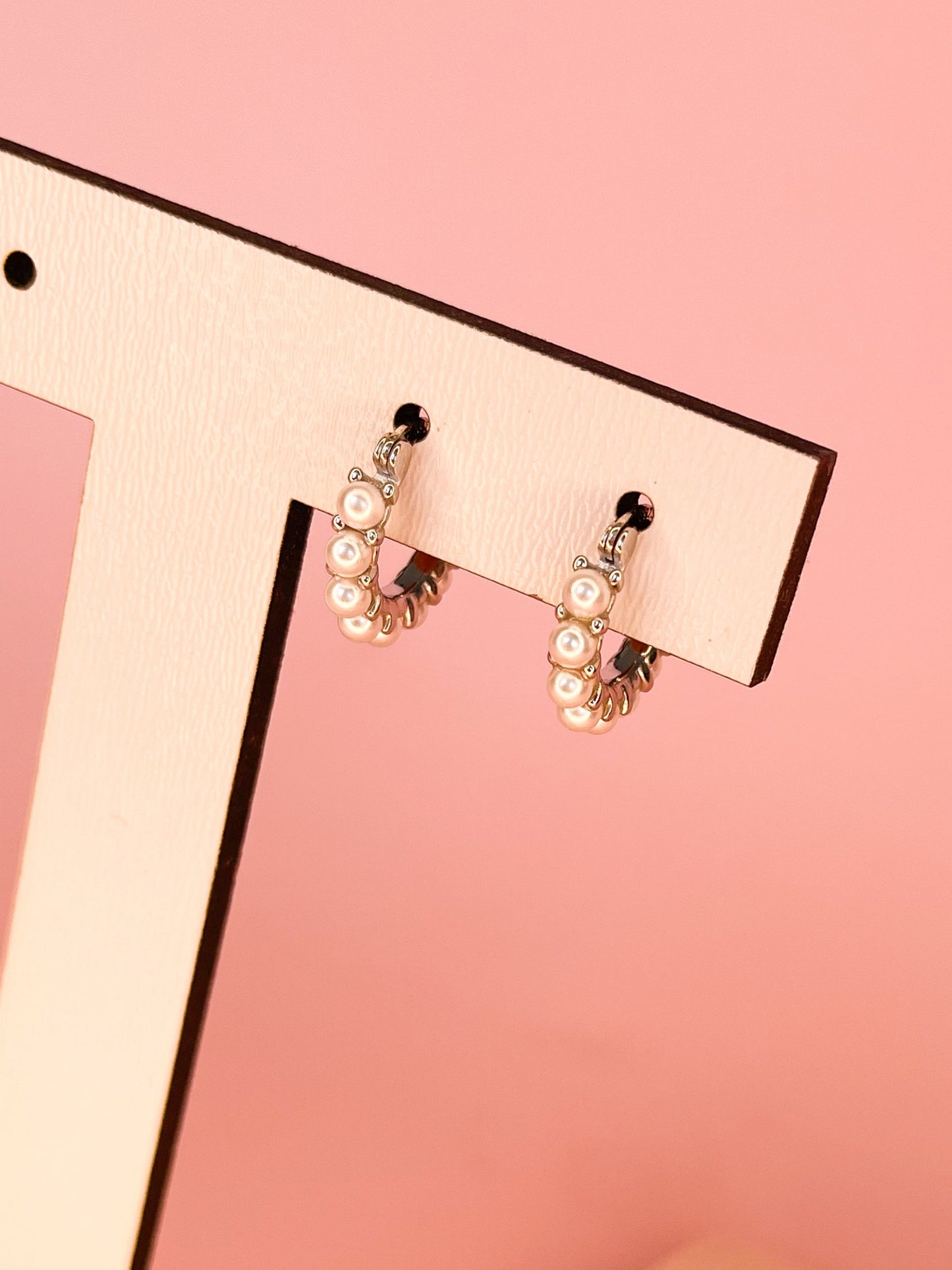 Argollas con Perlas en Plata 925