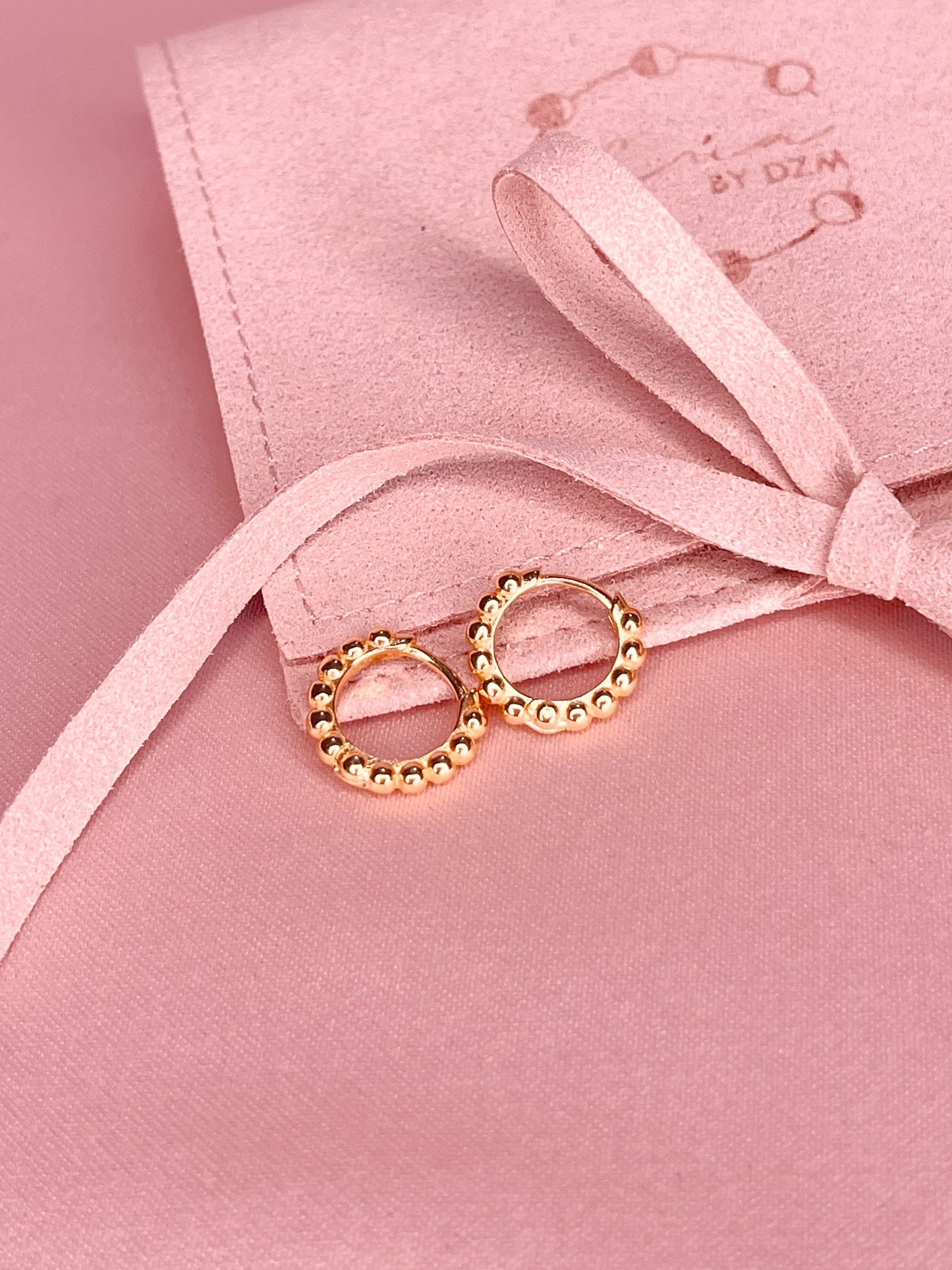 Argollas Bead Hoops Plata 925