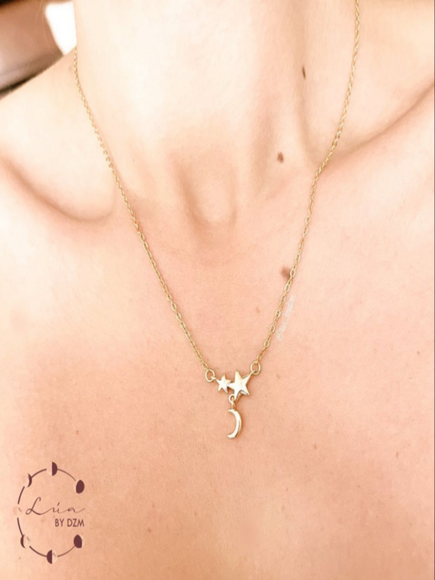 Cadena luna y estrellas